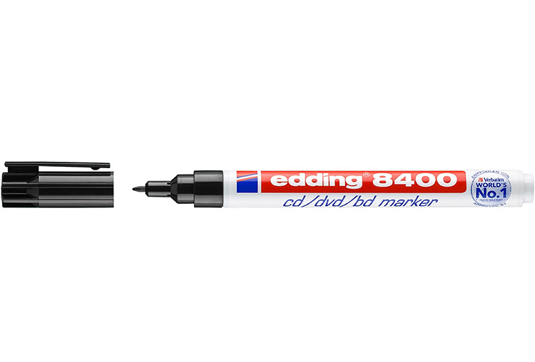 Huopakynä Edding 8400 CD/DVD Marker 0,5-1 mm musta