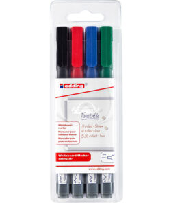 Valkotaulukynä edding 361 pyöreä 1 mm värilajitelma 4 kpl