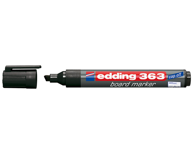 Valkotaulukynä Edding 363 viisto 1-5 mm musta