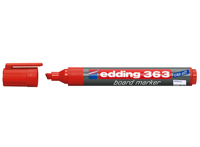Valkotaulukynä Edding 363 viisto 1-5 mm punainen