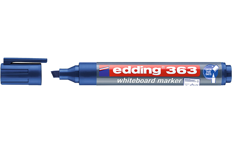 Valkotaulukynä Edding 363 viisto 1-5 mm sininen
