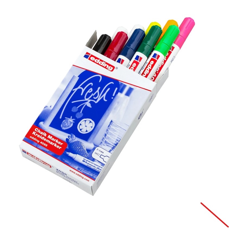 Liitukynä Edding 4095 Chalk Marker 2-3 mm värilaj 10 kpl