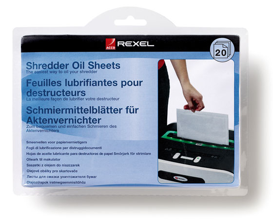 Öljyäarkit paperintuhoojaan Rexel /20
