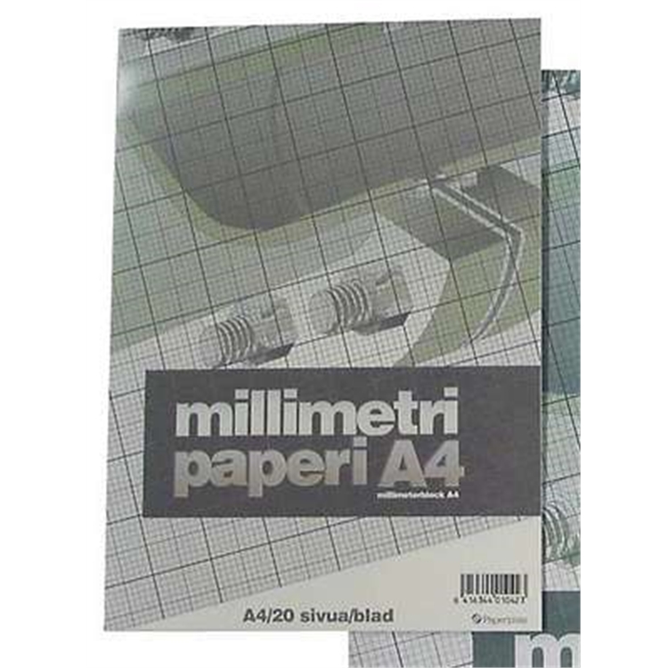 Millimetrilehtiö Paperipiste A4/20