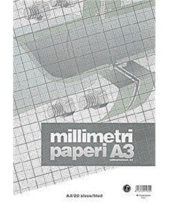 Millimetrilehtiö Paperipiste A3/20