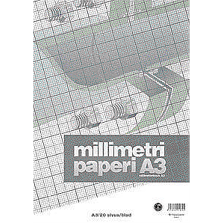 Millimetrilehtiö Paperipiste A3/20