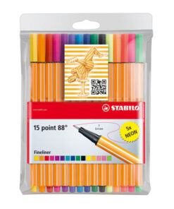 Kuitukärkikynä STABILO Point 88 värilajitelma /10+5
