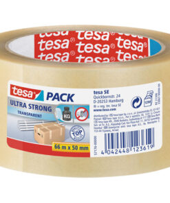 Pakkausteippi tesapack ultra strong PP 50 mm x 66 m kirkas