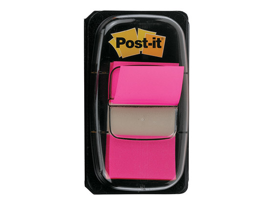 Teippimerkki Post-it Index 25,4 x 43,2 mm pinkki /50