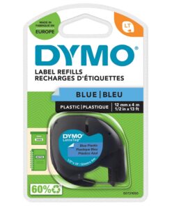 Tarrakasetti DYMO Letratag 91225 12 mm x 4 m sininen/musta