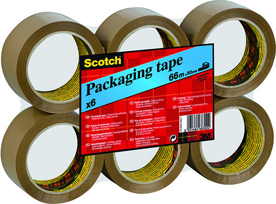 Pakkausteippi Scotch 371 50 mm x 66 m ruskea /6