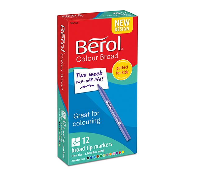 Huopakynä Berol Colour Broad värilajitelma /12