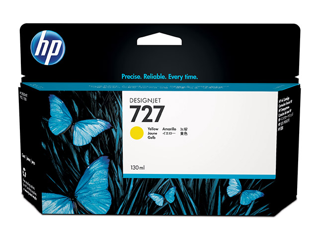 Mustesuihkuväripatruuna HP B3P21A yellow No. 727 130ml
