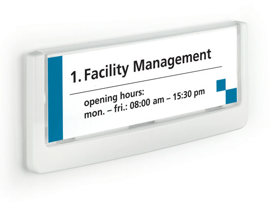 Nimikyltti seinälle Durable Click Sign 149x52,5 mm valkoinen