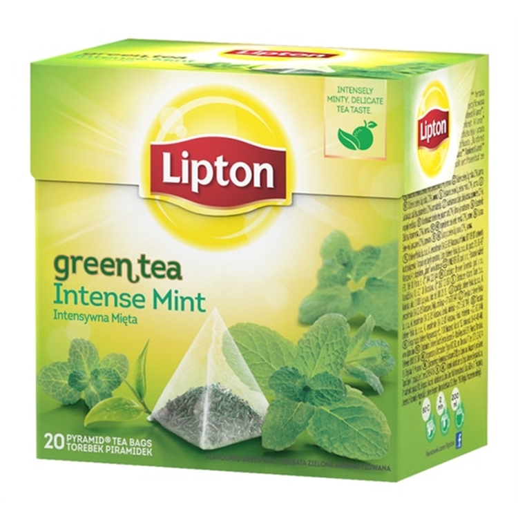 Tee Lipton Green Tea Intense Mint vihreä 20 pss