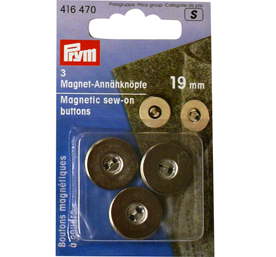 Magneettineppari Prym 19 mm hopea /3