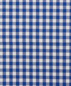 Puuvillakangas 150 cm x 5 m sininen/ruudut