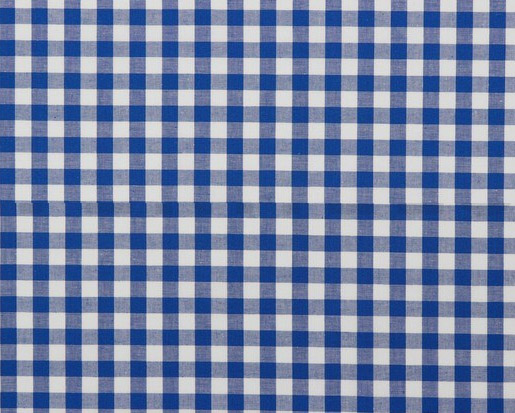 Puuvillakangas 150 cm x 5 m sininen/ruudut