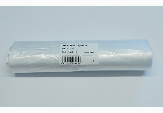 Roskapussi 30L kirkas 20my 50 kpl