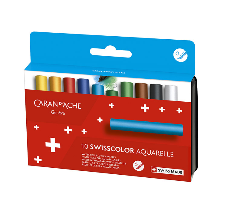 Akvarelliliitu Caran D'Ache Swisscolor värilajitelma /10