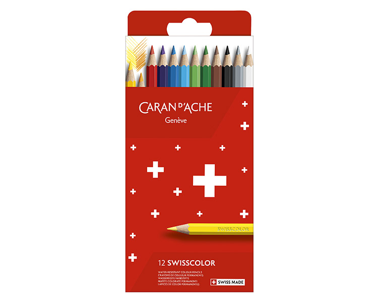 Värikynä Caran d'Ache Swisscolor värilajitelma /12