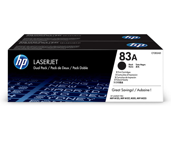 HP CF283AD LASERVÄRIBLACK 83A 2 X 1,5K