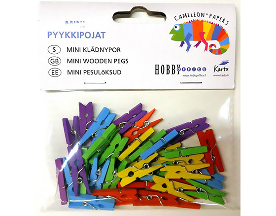 Pyykkipoika Mini 25 mm värilajitelma /40