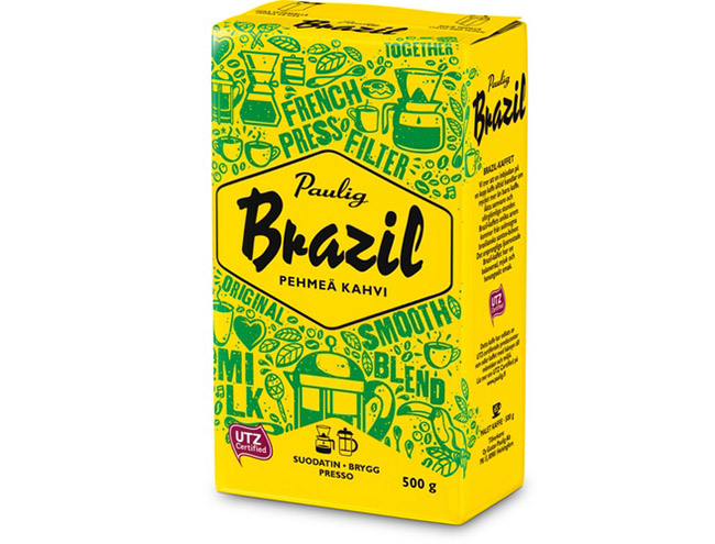 Kahvi suodatinjauhatus 500 g sj Paulig Brazil