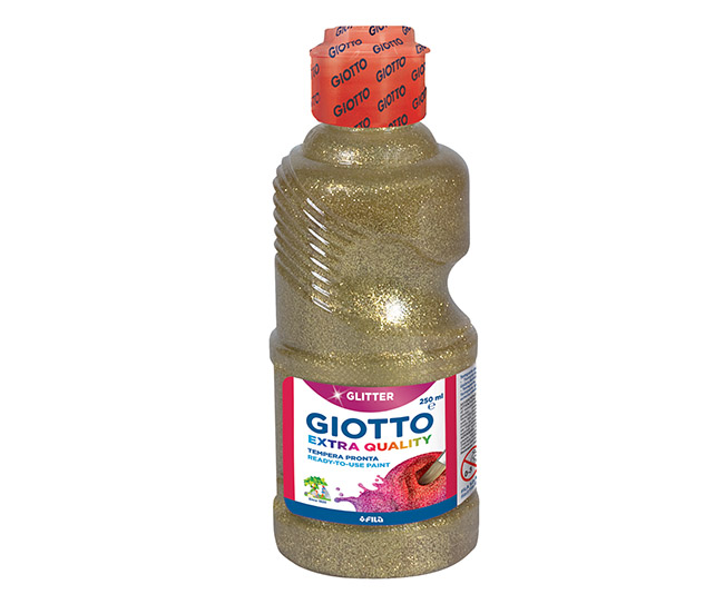 Askarteluväri Giotto Glitter Paint kulta 250 ml