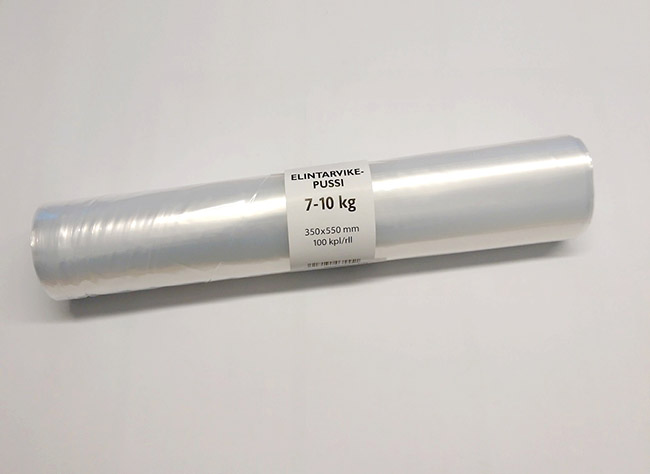 Rullapussi kirkas 10 kg 100 kpl