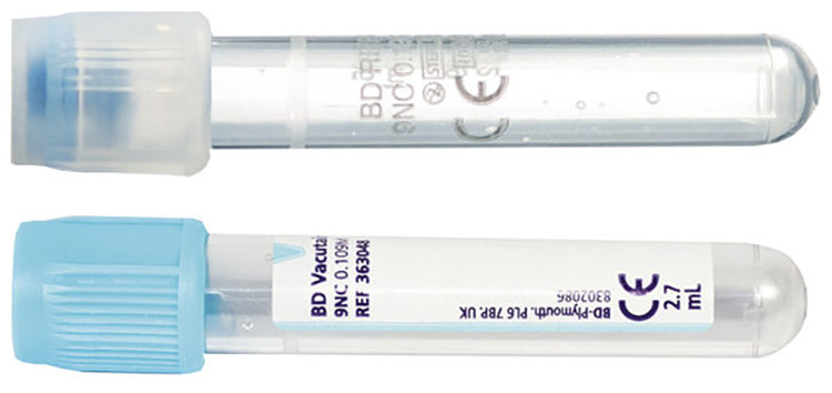 Hyytymisputki Vacutainer vaal.sininen NaC 2,7ml 100 kpl