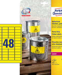 Säänkestävä tarra Avery L6103-20 45,7x21,2mm keltainen /20