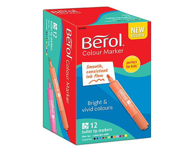 Huopakynä Berol Colour Marker värilajitelma /12