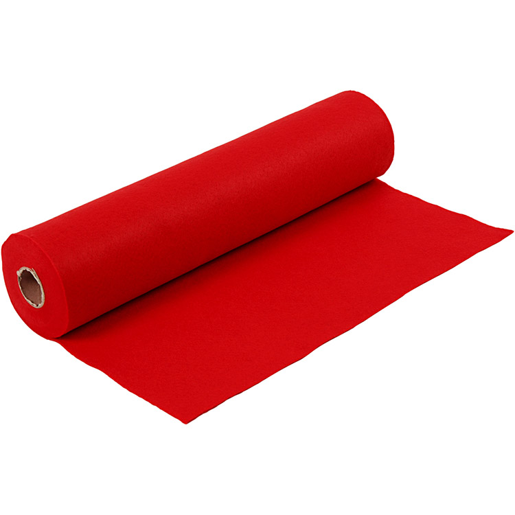 Askarteluhuopa polyesteri 45 cm x 5 m 180-200G punainen