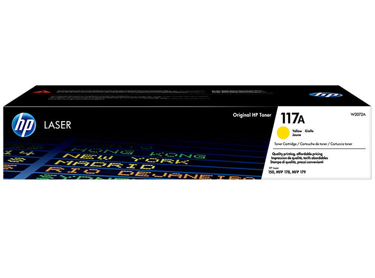 Laservärikasetti HP W2072A 117A keltainen 700 sivua