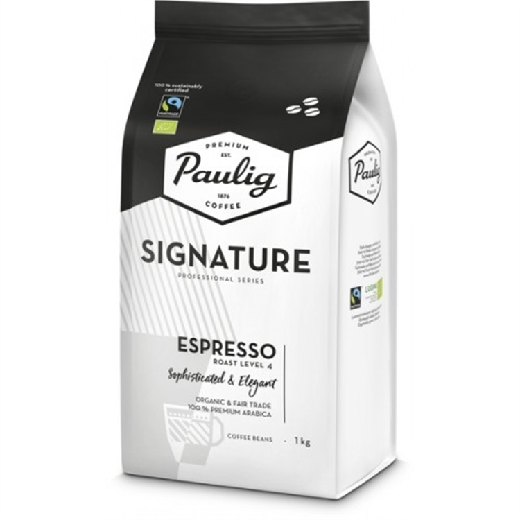 Kahvi Paulig Signature Espresso luomu papu 4 x 1 kg