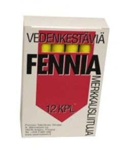 Merkkausliitu Fennia keltainen /12