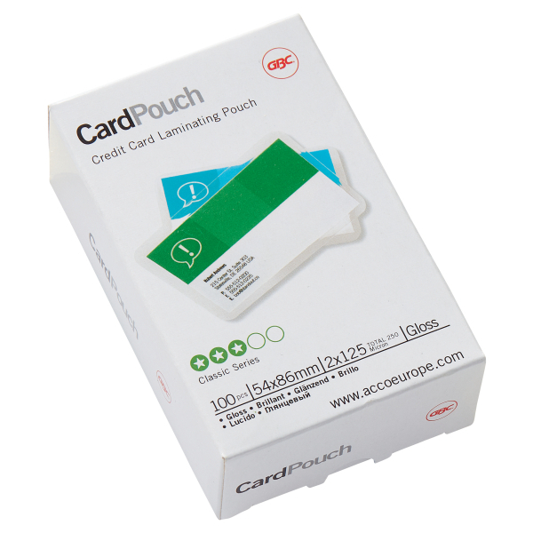 GBC Card™ laminointitasku 54x86mm 125mic/100kpl