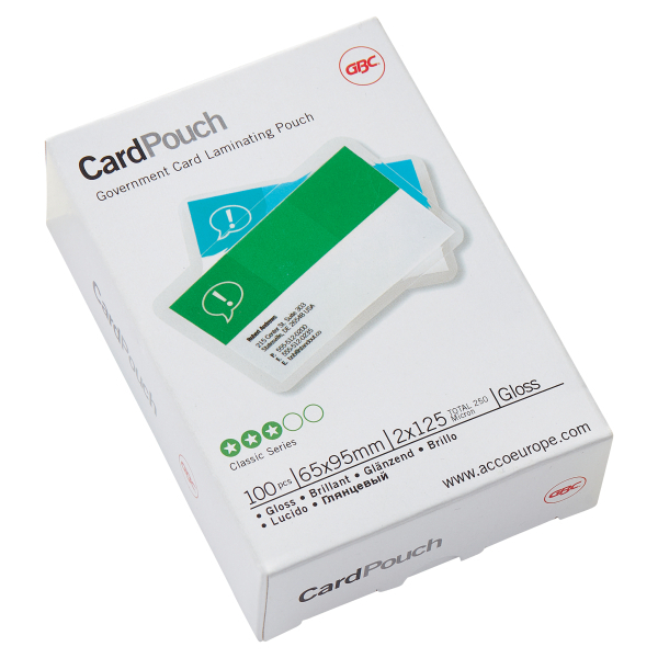 GBC Card™ laminointitasku 65x95mm 125mic/100kpl