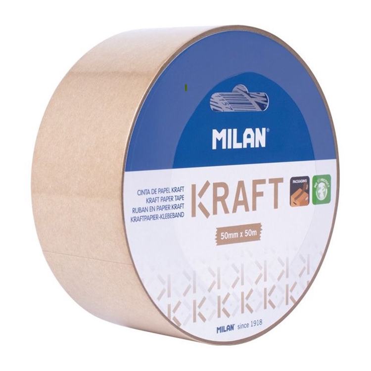 Pakkausteippi paperinen Milan Kraft 50 mm x 50 m ruskea