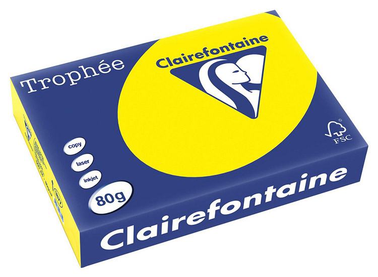 Kopiopaperi Trophée 80G A4/500 keltainen