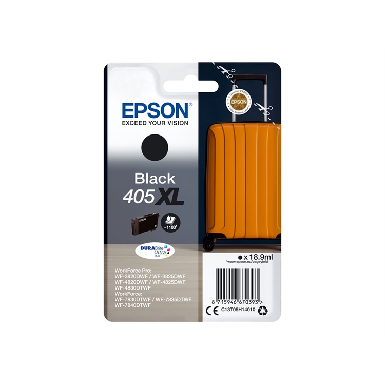 Värikasetti Inkjet Epson 405XL musta väripatruuna