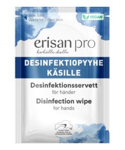 Desinfektiopyyhe käsille Erisan Pro yksittäispakattu /250