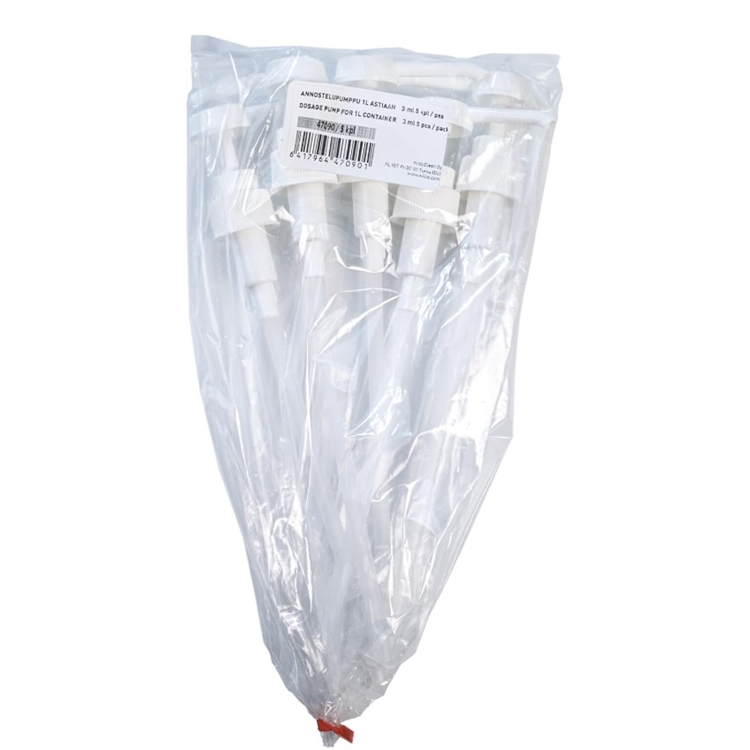 Annostelupumppu 1l astiaan/2,5ml 5kpl/pss