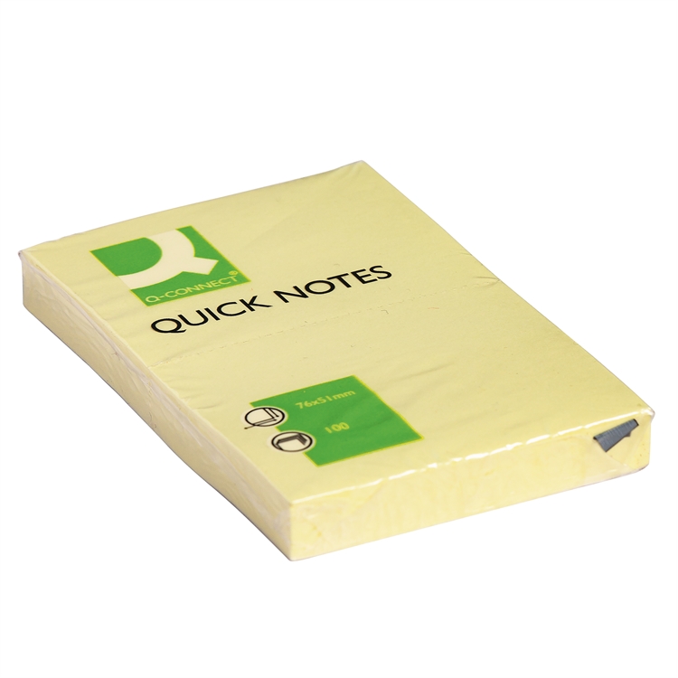 Viestilappu Q-CONNECT 51x76mm FSC keltainen
