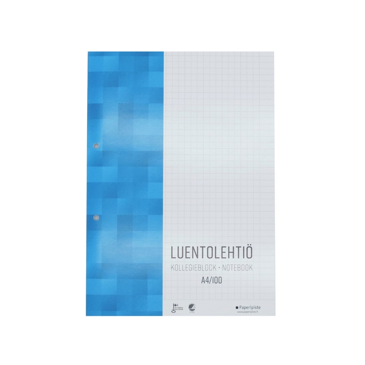 Luentolehtiö Paperipiste A4/100 mappirei´itys