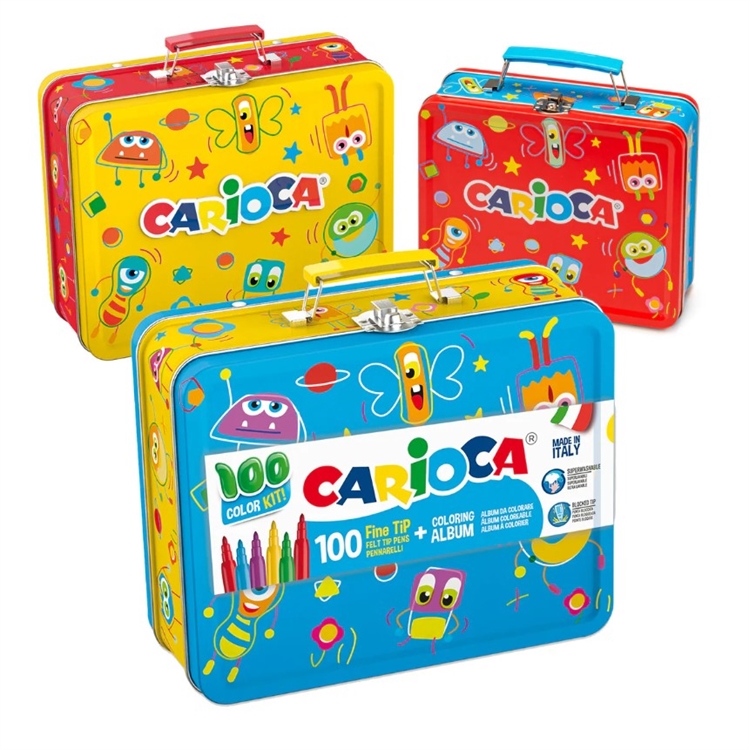 Huopakynälajitelma CARIOCA 100 Color Kit + värityskirja