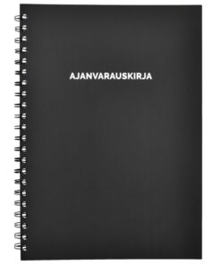 Ajanvarauskirja A4 24KK kierre musta