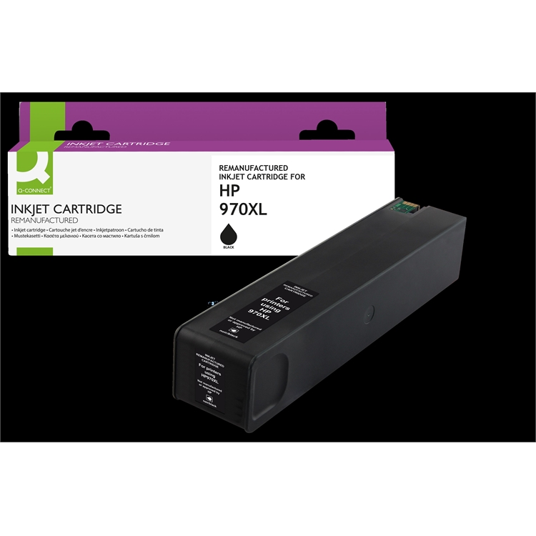 Mustekasetti Q-CONNECT HP CN625A 970XL musta 10,5K