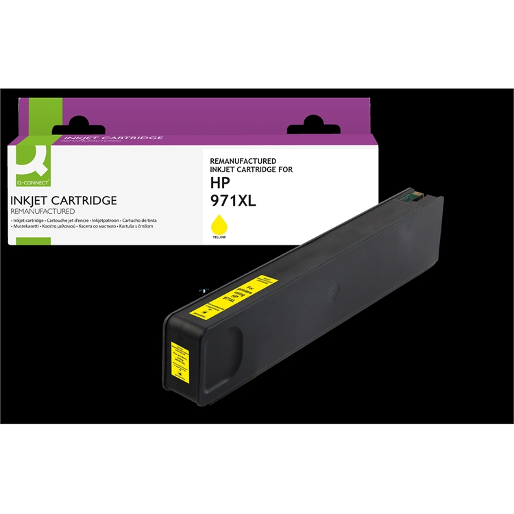 Mustekasetti Q-CONNECT HP CN628A 971XL keltainen 7,2K